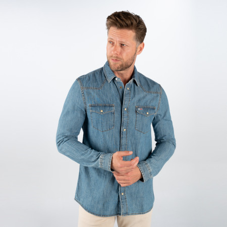 SALE % | Tommy Jeans | Jeanshemd - Regular Fit - Kentkragen | Grau online im Shop bei meinfischer.de kaufen