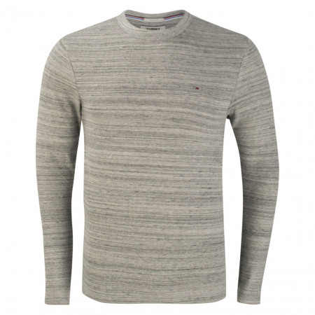 SALE % | Tommy Jeans | Pullover - Slim Fit - Miniwaffle Design | Grau online im Shop bei meinfischer.de kaufen