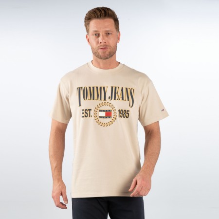 SALE % | Tommy Jeans | T-Shirt - Regular Fit - Wording | Beige online im Shop bei meinfischer.de kaufen