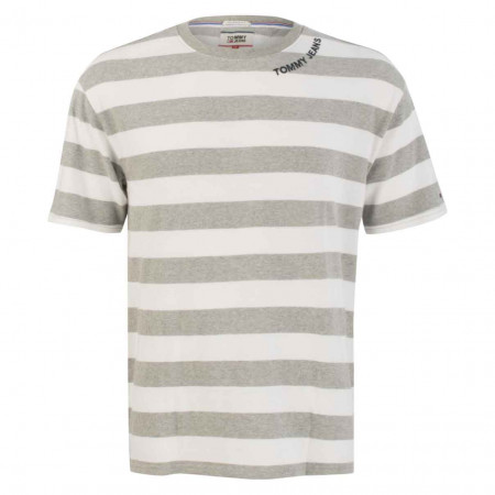 SALE % | Tommy Jeans | T-Shirt - Regular Fit - Blockstreifen | Grau online im Shop bei meinfischer.de kaufen