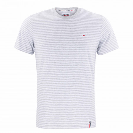SALE % | Tommy Jeans | T-Shirt - Regular Fit - Stripes | Grau online im Shop bei meinfischer.de kaufen