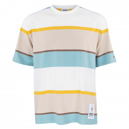SALE % | Tommy Jeans | T-Shirt - Loose Fit - Colorblock | Weiß online im Shop bei meinfischer.de kaufen