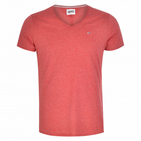 SALE % | Tommy Jeans | T-Shirt - Slim Fit - V-Neck | Rot online im Shop bei meinfischer.de kaufen