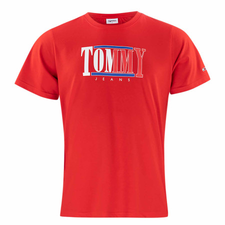 SALE % | Tommy Jeans | T-Shirt - Regular Fit - Print | Rot online im Shop bei meinfischer.de kaufen