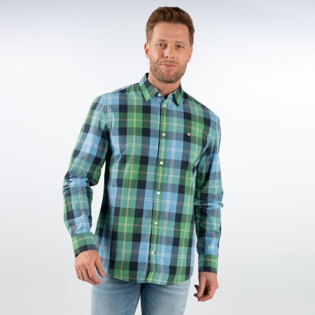 SALE % | Tommy Jeans | Freizeithemd - Regular Fit - Essential Check | Blau online im Shop bei meinfischer.de kaufen