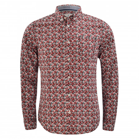 SALE % | Tom Tailor Men Casual | Freizeithemd - Regular Fit - Button-Down | Rot online im Shop bei meinfischer.de kaufen