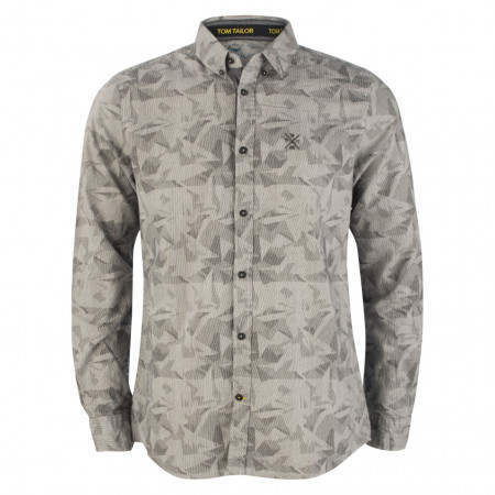 SALE % | Tom Tailor Men Casual | Freizeithemd - Regular FIt - Muster | Grau online im Shop bei meinfischer.de kaufen