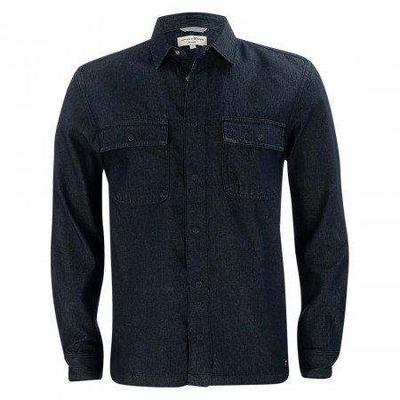 SALE % | Tom Tailor Men Casual | Overshirt - Relaxed Fit - Kentkragen | Blau online im Shop bei meinfischer.de kaufen