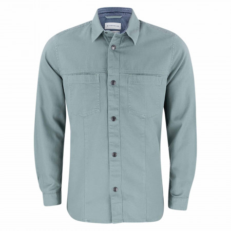 SALE % | Tom Tailor Men Casual | Overshirt - Regular Fit - Kentkragen | Blau online im Shop bei meinfischer.de kaufen
