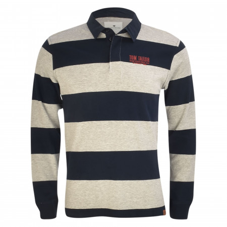 SALE % | Tom Tailor Men Casual | Poloshirt - Regular Fit - Stripes | Grau online im Shop bei meinfischer.de kaufen