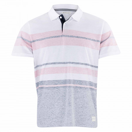 SALE % | Tom Tailor Men Casual | Poloshirt - Regular Fit - Colorblock | Weiß online im Shop bei meinfischer.de kaufen