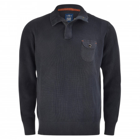SALE % | Tom Tailor Men Casual | Pullover - Regular Fit - Zipper | Blau online im Shop bei meinfischer.de kaufen