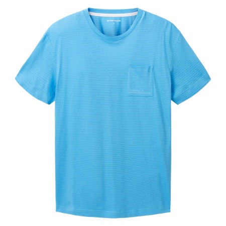 SALE % | Tom Tailor Men Casual | T-Shirt - Regular Fit - Basic | Blau online im Shop bei meinfischer.de kaufen