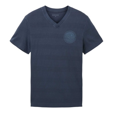 SALE % | Tom Tailor Men Casual | T-Shirt - Regular Fit - V-Neck | Blau online im Shop bei meinfischer.de kaufen