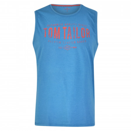 SALE % | Tom Tailor Men Casual | Tank Top - Regular Fit - Print | Blau online im Shop bei meinfischer.de kaufen