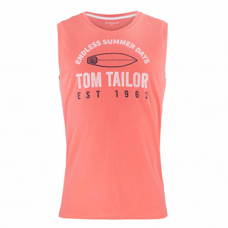 SALE % | Tom Tailor Men Casual | Tanktop - Relaxed Fit - Print | Orange online im Shop bei meinfischer.de kaufen