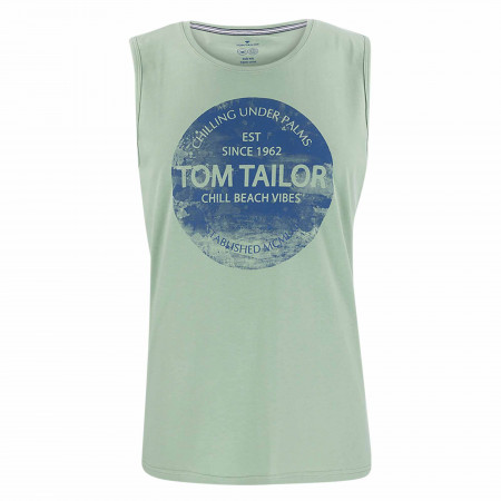 SALE % | Tom Tailor Men Casual | Tanktop - Regular Fit - Print | Grün online im Shop bei meinfischer.de kaufen