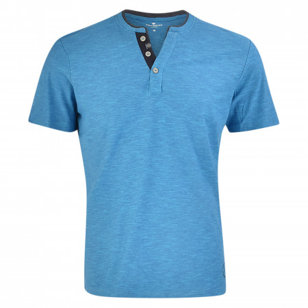 SALE % | Tom Tailor Men Casual | T-Shirt - Regular Fit - Henley | Blau online im Shop bei meinfischer.de kaufen