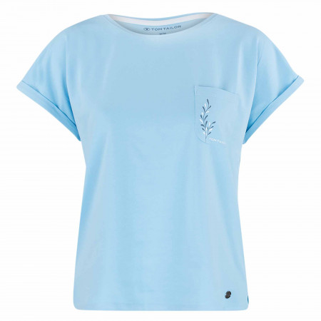 SALE % | Tom Tailor Women | T-Shirt - Loose Fit - Crewneck | Blau online im Shop bei meinfischer.de kaufen