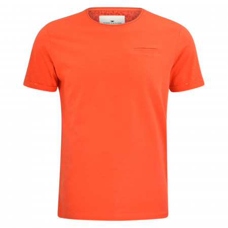 SALE % | Tom Tailor Men Casual | T-Shirt - Regular Fit - unifarben | Rot online im Shop bei meinfischer.de kaufen