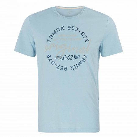 SALE % | Tom Tailor Men Casual | T-Shirt - Regular Fit - Print | Blau online im Shop bei meinfischer.de kaufen