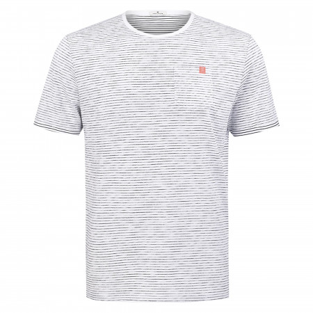 SALE % | Tom Tailor Men Casual | T-Shirt - Regular Fit - Stripes | Weiß online im Shop bei meinfischer.de kaufen