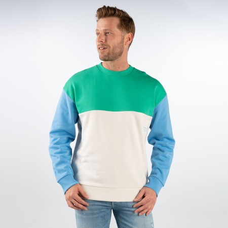 SALE % | Tom Tailor Denim | Sweatshirt - Relaxed Fit - Colorblocking | Bunt online im Shop bei meinfischer.de kaufen