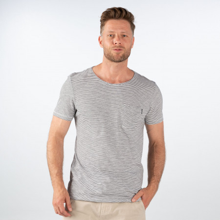 SALE % | Tom Tailor Men Casual | T-Shirt - Regular Fit - Stripes | Schwarz online im Shop bei meinfischer.de kaufen
