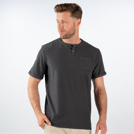 SALE % | Tom Tailor Men Casual | T-Shirt - Regular Fit - Henley | Grau online im Shop bei meinfischer.de kaufen