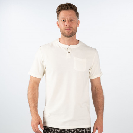 SALE % | Tom Tailor Men Casual | T-Shirt - Regular Fit - Henley | Weiß online im Shop bei meinfischer.de kaufen