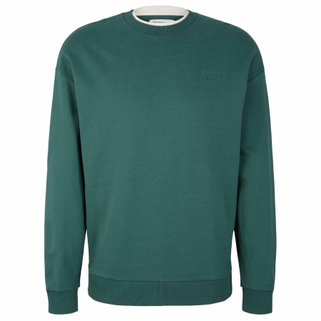 SALE % | Tom Tailor Denim | Sweatshirt - Regular Fit - Crew-Neck | Grün online im Shop bei meinfischer.de kaufen