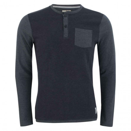 SALE % | Tom Tailor Men Casual | Henleyshirt  - Regular Fit - Brusttasche | Blau online im Shop bei meinfischer.de kaufen