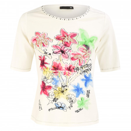 SALE % | Rabe | Shirt - Regular Fit - Flowerprint | Weiß online im Shop bei meinfischer.de kaufen