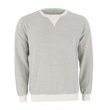 SALE % | Boss Casual | Pullover - Regular Fit - Stripes | Weiß online im Shop bei meinfischer.de kaufen