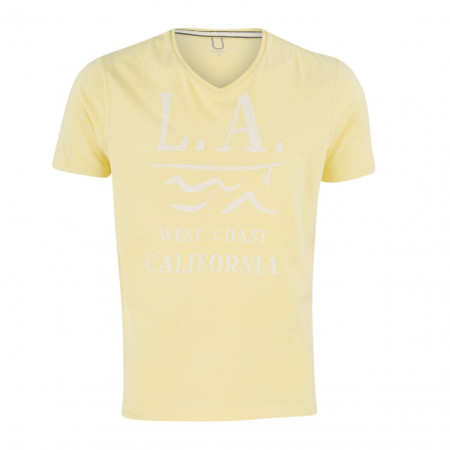 SALE % | Boss Casual | T-Shirt - Regular Fit - V-Neck | Gelb online im Shop bei meinfischer.de kaufen
