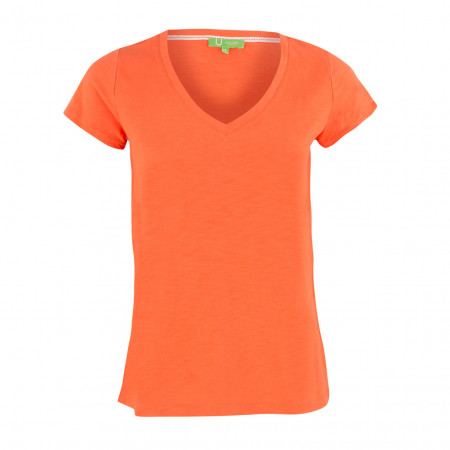 SALE % | Boss Casual | T-Shirt - Regular Fit - V-Neck | Orange online im Shop bei meinfischer.de kaufen