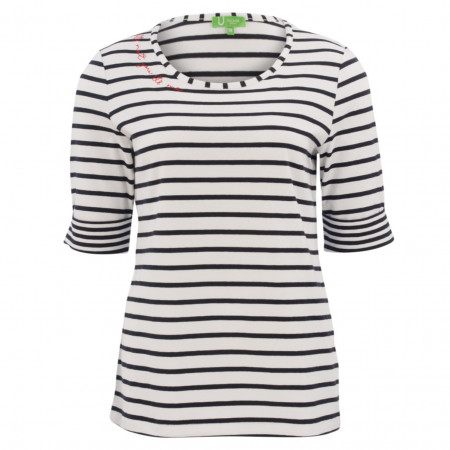 SALE % | U Fischer | Jerseyshirt - Comfort Fit - Stripes | Weiß online im Shop bei meinfischer.de kaufen