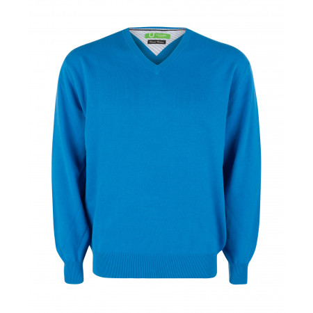 SALE % | Boss Casual | Pullover - Regular Fit - V-Neck | Blau online im Shop bei meinfischer.de kaufen
