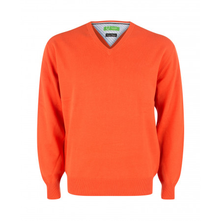 SALE % | Boss Casual | Pullover - Regular Fit - V-Neck | Orange online im Shop bei meinfischer.de kaufen