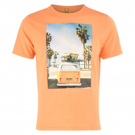 SALE % | U Fischer | T-Shirt - Regular Fit - Photo-Print | Orange online im Shop bei meinfischer.de kaufen