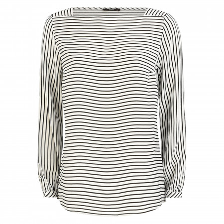 SALE % | Zero | Blusenshirt - Loose Fit - Stripes | Weiß online im Shop bei meinfischer.de kaufen