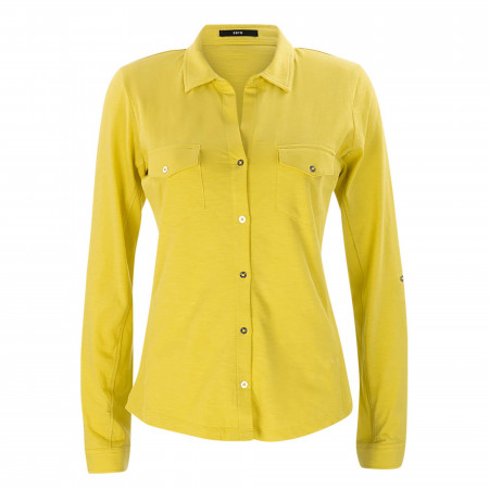 SALE % | Zero | Hemdbluse - Regular Fit - unifarben | Gelb online im Shop bei meinfischer.de kaufen