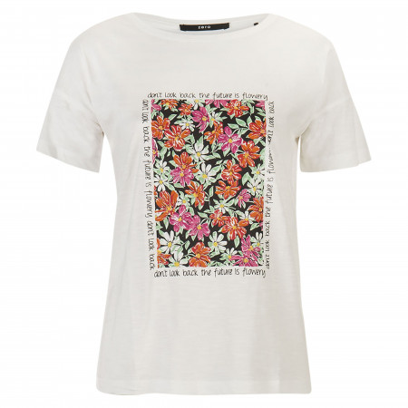 SALE % | Zero | T-Shirt - oversized - Print | Weiß online im Shop bei meinfischer.de kaufen