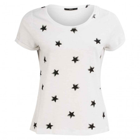 SALE % | Zero | T-Shirt - Regular Fit - Sterne | Weiß online im Shop bei meinfischer.de kaufen