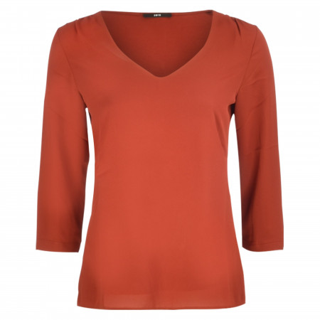 SALE % | Zero | Shirtbluse - Loose Fit - V-Neck | Rot online im Shop bei meinfischer.de kaufen