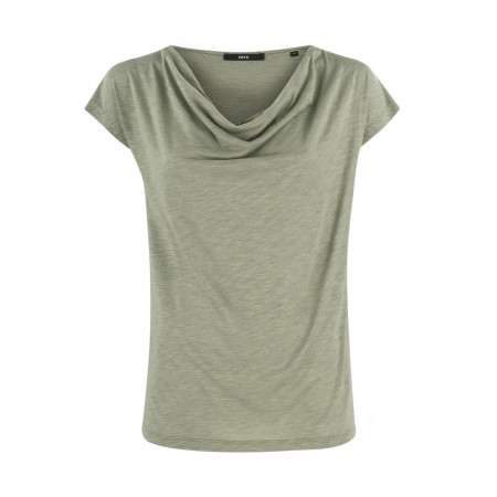 SALE % | Zero | T-Shirt - Regular Fit - Wasserfallausschnitt | Oliv online im Shop bei meinfischer.de kaufen