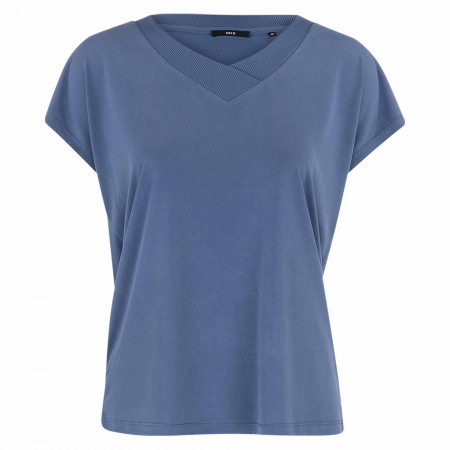SALE % | Zero | T-Shirt - Loose Fit - V-Neck | Blau online im Shop bei meinfischer.de kaufen