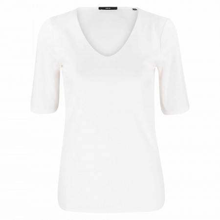 SALE % | Zero | T-Shirt - Regular Fit - V-Neck | Weiß online im Shop bei meinfischer.de kaufen
