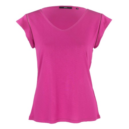SALE % | Zero | T-Shirt - Regular Fit - V-Neck | Pink online im Shop bei meinfischer.de kaufen