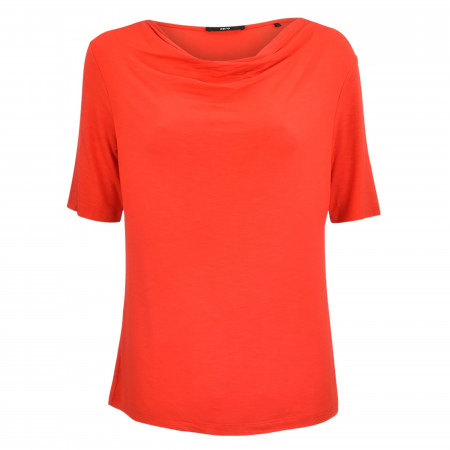 SALE % | Zero | T-Shirt - Regular Fit - Waterfall-Neck | Rot online im Shop bei meinfischer.de kaufen